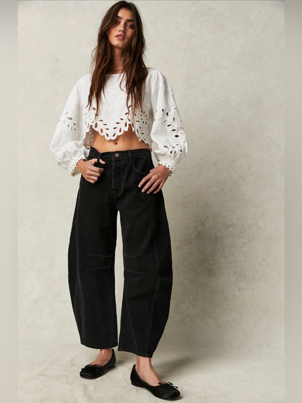 Free People x We the Free Lucky You Barrel Leg Pants size 30